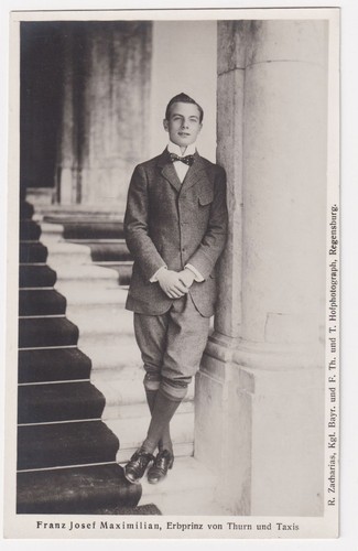 Erbprinz Franz Joseph von Thurn und Taxis Portrait Foto 1920 Fürst photo AK