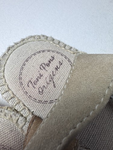 Toni Pons Noa Sequin Espadrille Sandals Size 37 Beige Floral Slip-On Spain - Picture 11 of 15