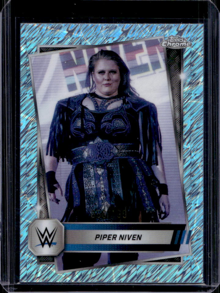 2025 Topps Chrome WWE Piper Niven Aqua Shimmer Refractor #/199