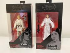 Star Wars black series Luke Skywalker  21 And Princess Leia  30  sealed