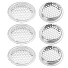  6 Pcs Cabinets Ventilation Holes Square Wardrobe Circular Soffit Vents
