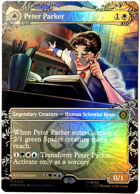 MTG Peter Parker (Borderless Foil) Marvel's Spider-Man 0208 NM | eBay