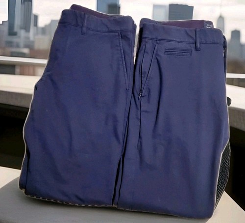 J.Crew Lot Of 2 Tech Pants 28 x 30 484 Slim Fit Mid Weight Straight Leg Navy  - Picture 1 of 5
