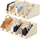 Closet Organizers for Purses and Bag Storage, 6 PackSmall Storage Bins Foldab...