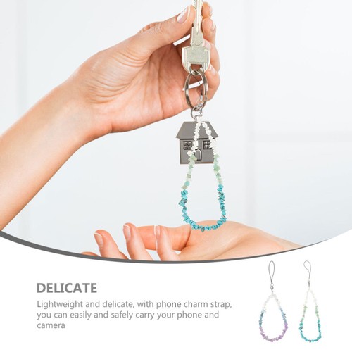 2 Pcs Kristall -Edelstein -Schlüsselkette Handschlaufe Für Telefon - 第 10/12 張圖片