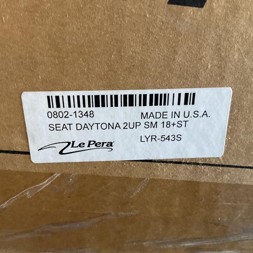 NEW Le Pera Daytona 2-Up Seat Smooth Black 2018up Harley Softail LYR-543S - Picture 8 of 8