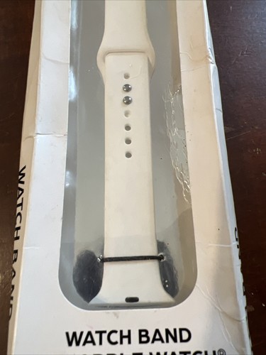 NIB Hype Genuine Apple Watch 42mm-45mm Silicone Sport Band - White Series 1-8 - 第 4/9 張圖片