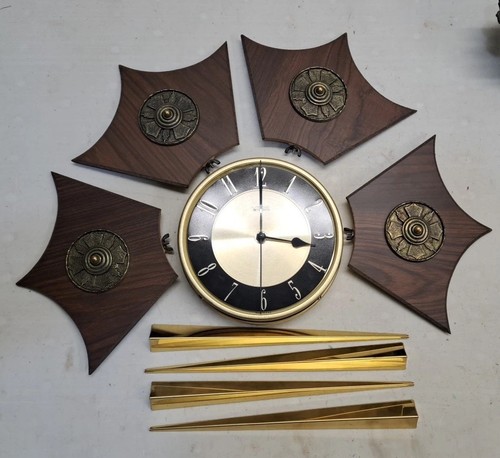 Orologio da parete vintage MCM Atomic Age Verichron quarzo unico Starburst parti/riparazione - Foto 24 di 24