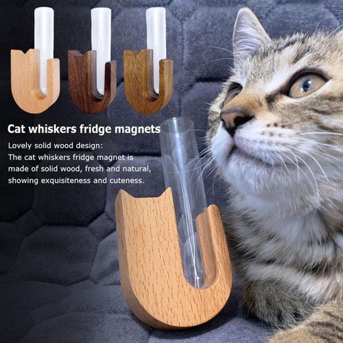 Katze Schnurrhaare Sammler Massivholz Tierhaar Souvenir Box Magnet Kühlschrank Aufkleber: - Bild 6 von 33