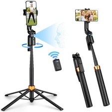Auto Face Tracking Tripod 360 Rotation Rechargeable Phone Tripod Stand 70" Ex...