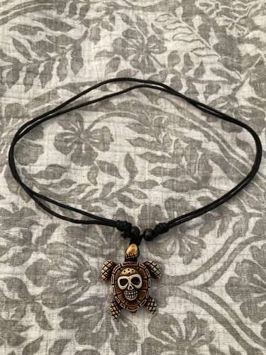 TURTLE PENDANT NECKLACE * TRIBAL * BOHEMIAN * ADJUSTABLE - Picture 2 of 3