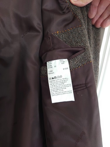 Barbour Brown Tweed Herringbone Wool Coat worn 2-3 times - Picture 5 of 6