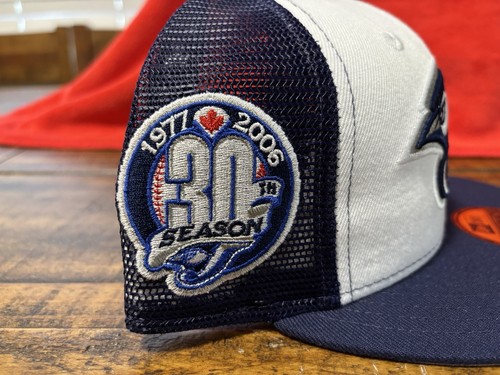 Cappello Toronto Blue Jays 30° stagione bianco navy mesh nuova era aderente 7 3/4 grigio UV - Foto 6 di 21