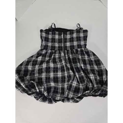 Windsor schwarz weiß kariertes Spaghettiträger Blase Minikleid Medium - Bild 2 von 6