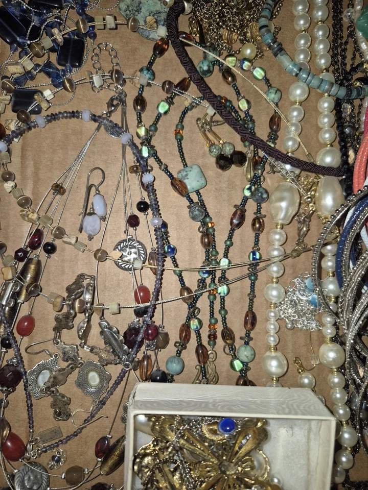 EUC Lot of Costume Jewelry, Mostly Lia Sophia OOAK Necklace, Earrings, Bracelets - Image 2 of 4