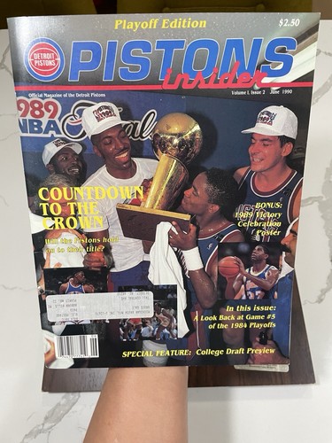 1989 NBA World Champion Detroit Pistons Bad Boys Plaque Media Magazine Wood Wall - Picture 12 of 20