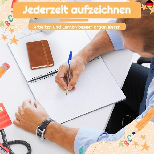Halinuia 3 Stück Notizbuch Klein A7 (7,5x11cm) Mini Notizbuch Notizblock Klein - Bild 6 von 7