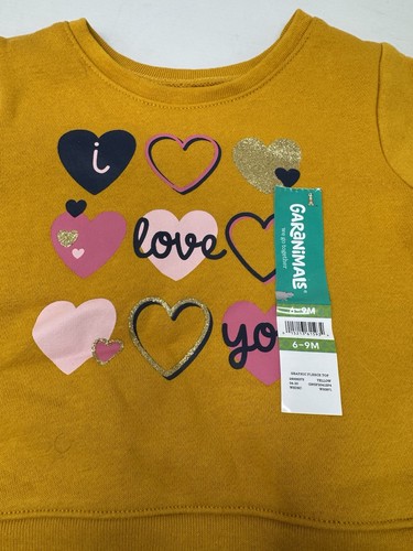 Infantil Niñas I Love You Sudadera Estampado Corazón Bebé Talla 6-9 Meses - Imagen 3 de 4