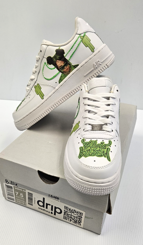 NEW! Nike Air Force 1 Billie Eilish Custom Sneakers White Women's 7.5 / Men’s 6 - Picture 2 of 15