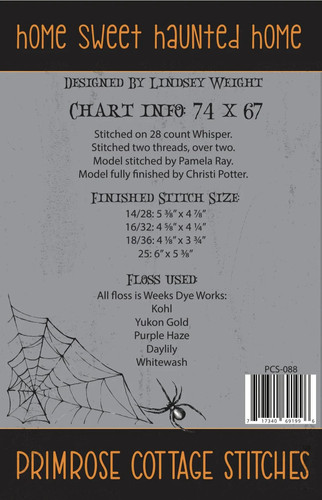 Primrose Cottage Stitches Cross Stitch Pattern ~ Home Sweet Haunted Home - Picture 2 of 2