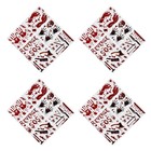 4 Pieces Deko Halloween Party Wandsticker Partyzubehör Gruseliger Wandaufkleber