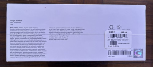 Google Nest Hub (7-inch, 2nd Gen.) Smart Display BRAND NEW UNOPENED - Picture 5 of 5
