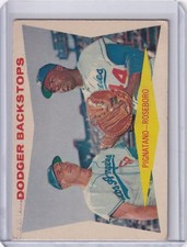 1960 Topps #292 Dodger Backstops - Pignatano / Roseboro