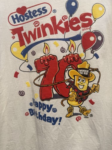 Vintage Hostess Twinkies Birthday Twinkie the Kid T-Shirt 2000 70 XL - Picture 2 of 9