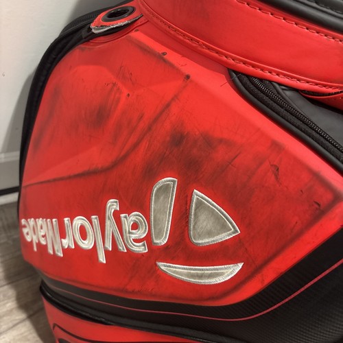 TaylorMade Stealth 2 Golf Tour Staff Bag - Schwarz/Rot/Weiß Schmutzig - Bild 7 von 8