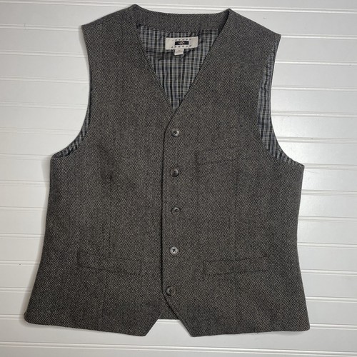 Gilet Joseph Abboud in tweed grigio medio gilet foderato misto lana - Foto 1 di 6