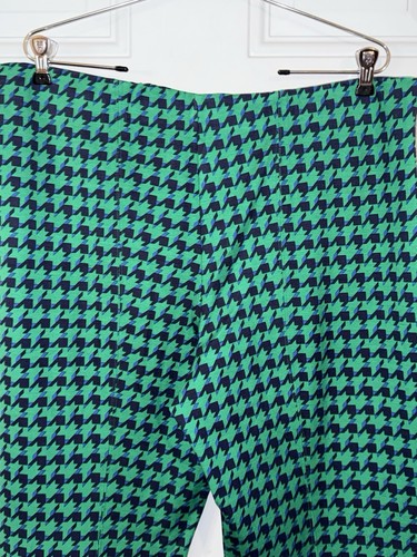 Pantalones Cortos Anthropologie Maeve Pata de Gallo Verde The Margot Kick Acampanados Talla XL - Imagen 7 de 10