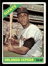 1966 TOPPS ORLANDO CEPEDA 132 GOOD BASEBALL SAN FRANCISCO GIANTS