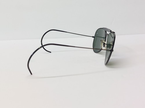 Vintage Bausch & Lomb Ray Ban Aviator Sunglasses Black Outdoorsman 58mm READ - Picture 3 of 10