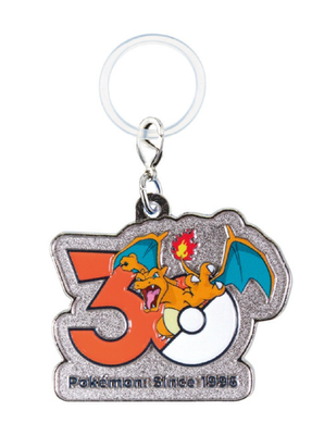 Pokemon 30th Anniversary Metal Charm Mascot Keychain New Japan