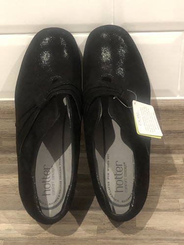 Hotter Olga Zapatos de Cuero Negro Talla UK 5, NUEVOS CON ETIQUETAS, Sin Cordones, Doble Ajuste - Imagen 9 de 23