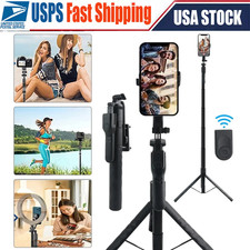 68" Professional Cell Phone Holder  Camera Tripod Stand Remote Selfie Stick