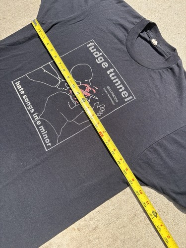 Vintage 90s Fudge Tunnel Hate Songs in E Minor Decapitation T-Shirt sz XL - Picture 7 of 7