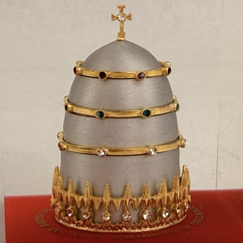 Vintage POPE PAUL VI Lucite Crown Paperweight Tiara Knights Of Columbus USA