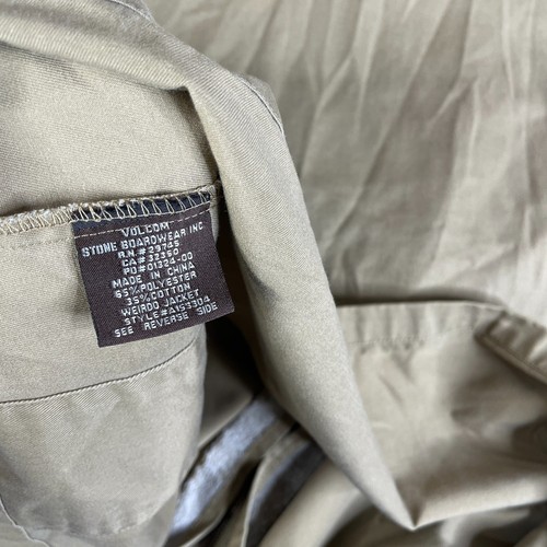 Volcom Stone Boardwear Jacket Mens Large Tan Khaki Streetwear Barn Garage Coat - Picture 12 of 17