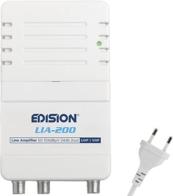 EDISION LIA-200 Hausanschlussverstärker UHF/VHF, 12-24db Home Amplifier