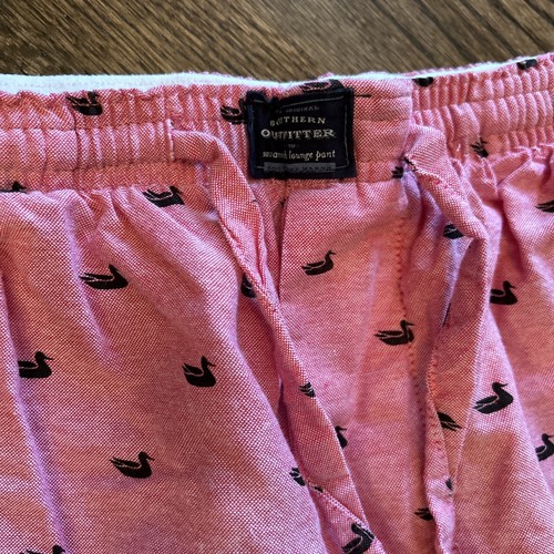 Southern Marsh Duck Pajama Pants Men’s Medium Preppy Pockets 100% Cotton Red LN - Picture 2 of 4