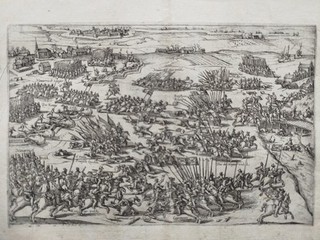 Hogenberg original copperplate battle religious wars 1588