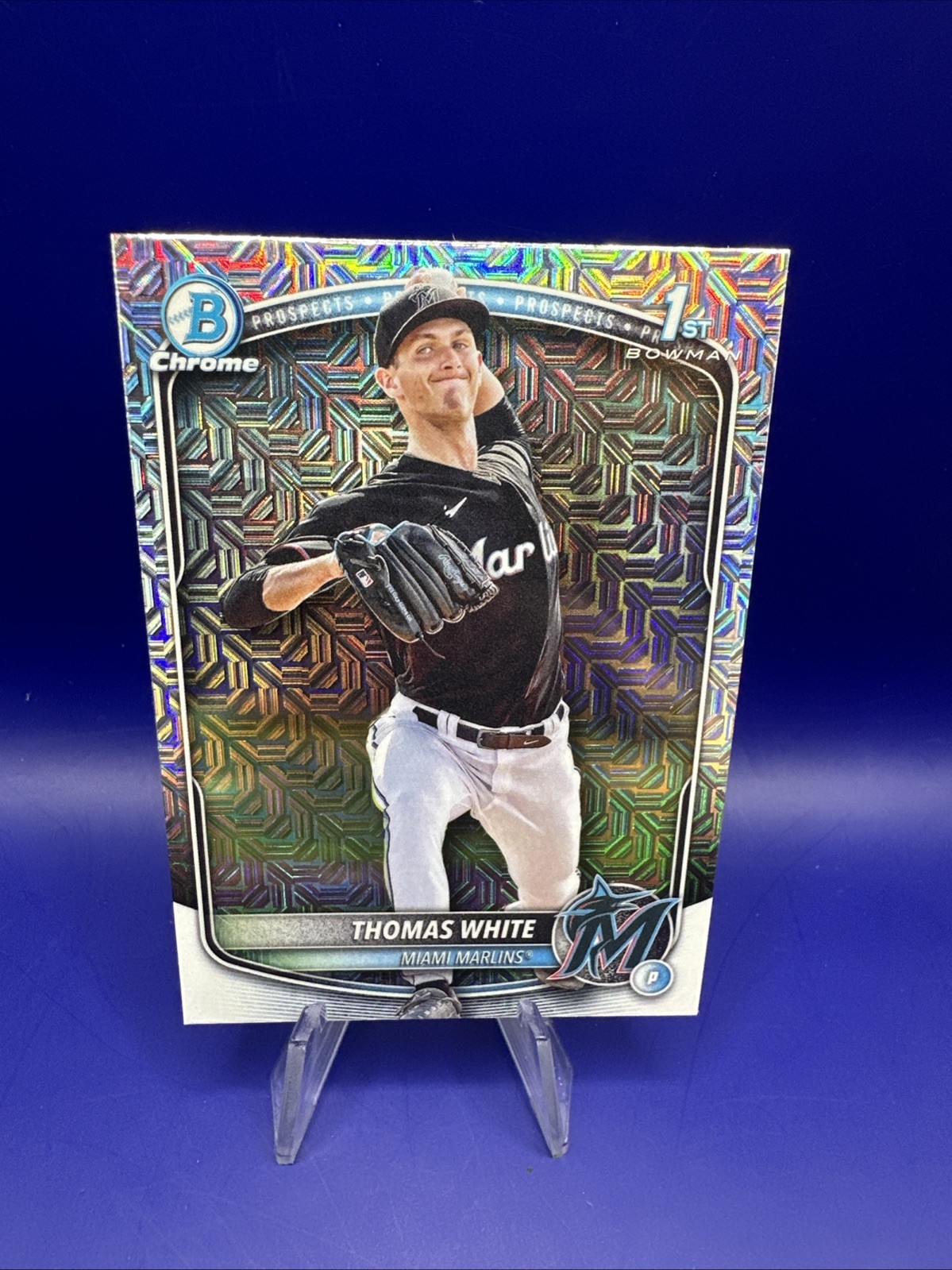 2025 Bowman #BCP-69 Thomas White Chrome Prospects Mojo Refractor