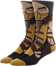 Mortal Kombat Scorpion 360 Character Crew Socks