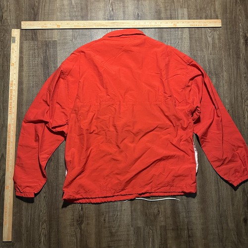 Vintage Russell Athletic Red Jacket Mens L Thermal Lined USA Sport Windbreaker - Picture 9 of 10