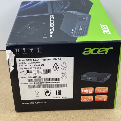 Acer C120 Led Projector Emea CWV1109 RRP £179.85 - Picture 10 of 13