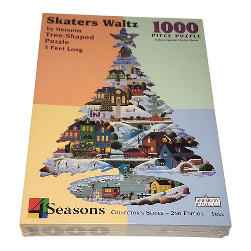 Spilsbury Puzzle Co Skaters Waltz Tree Shaped 1000 Pieces 3 Feet Long 1998 USA - Picture 5 of 10