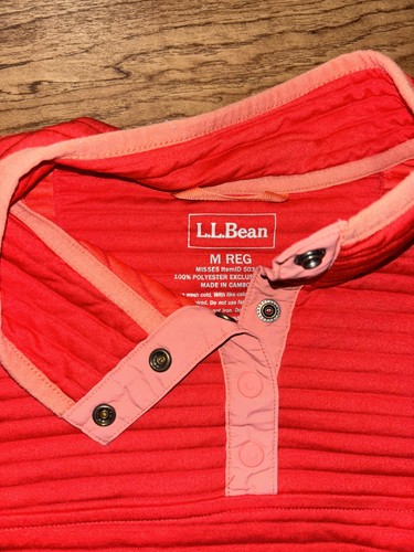 Suéter LL Bean Pullover Mujer Medio Cuello a Presión Onda Edredón Polar Ligero - Imagen 2 de 3