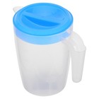 1 L Plastic Water Kettle With Lid Reusable Pitcher For Office Use