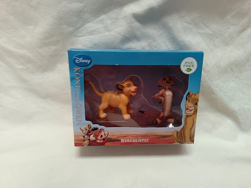 BOITE DE 2 FIGURINES BULLYLAND LE ROI LION SIMBA ET TIMON DISNEY NEUF - Photo 2/4